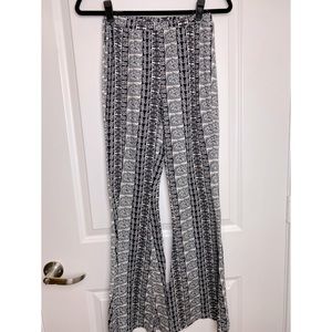 Black & White Flare Comfortable Pants